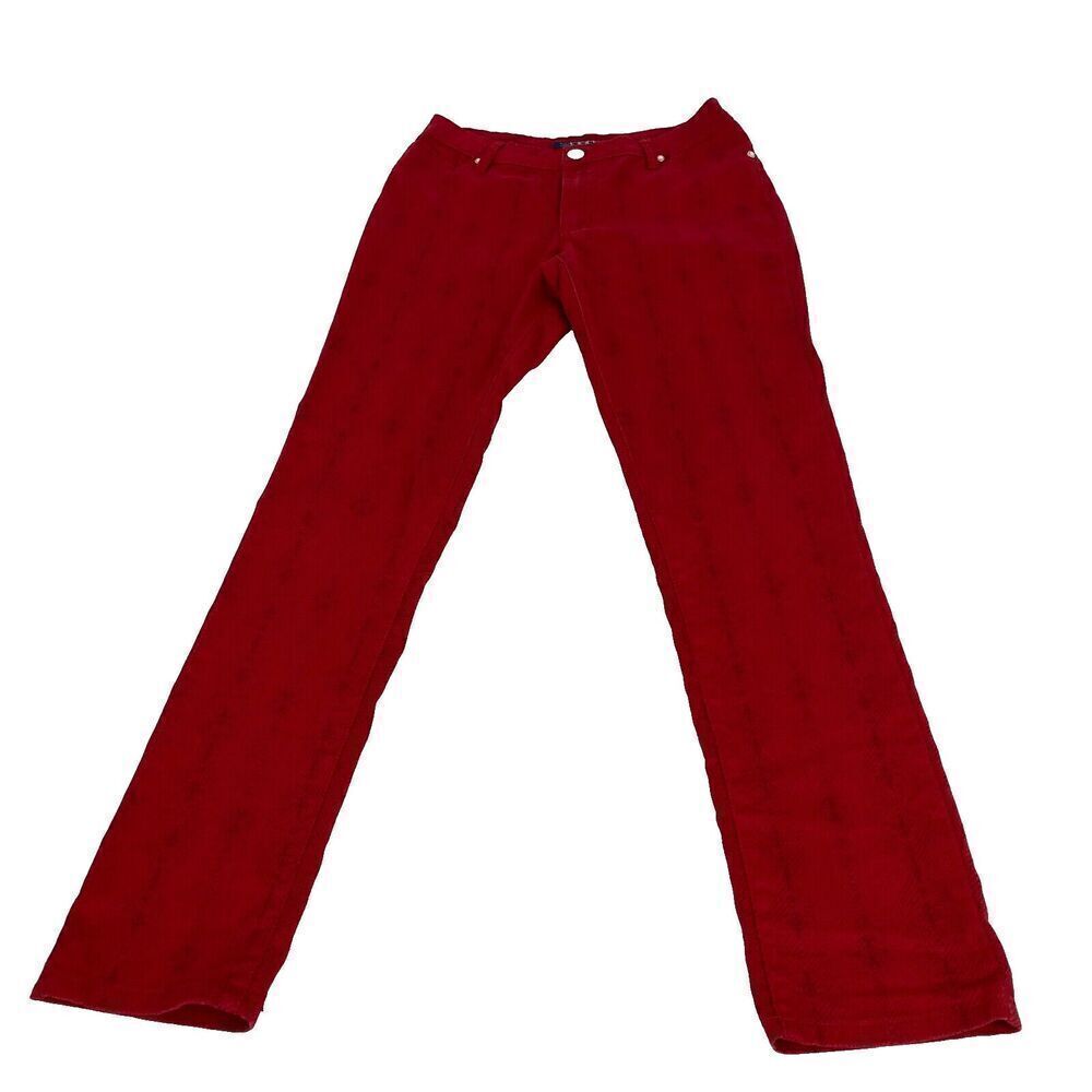 Lexi Jeans Womens Size 6 Straight Leg Red Stretch Cotton Blend Comfort Used